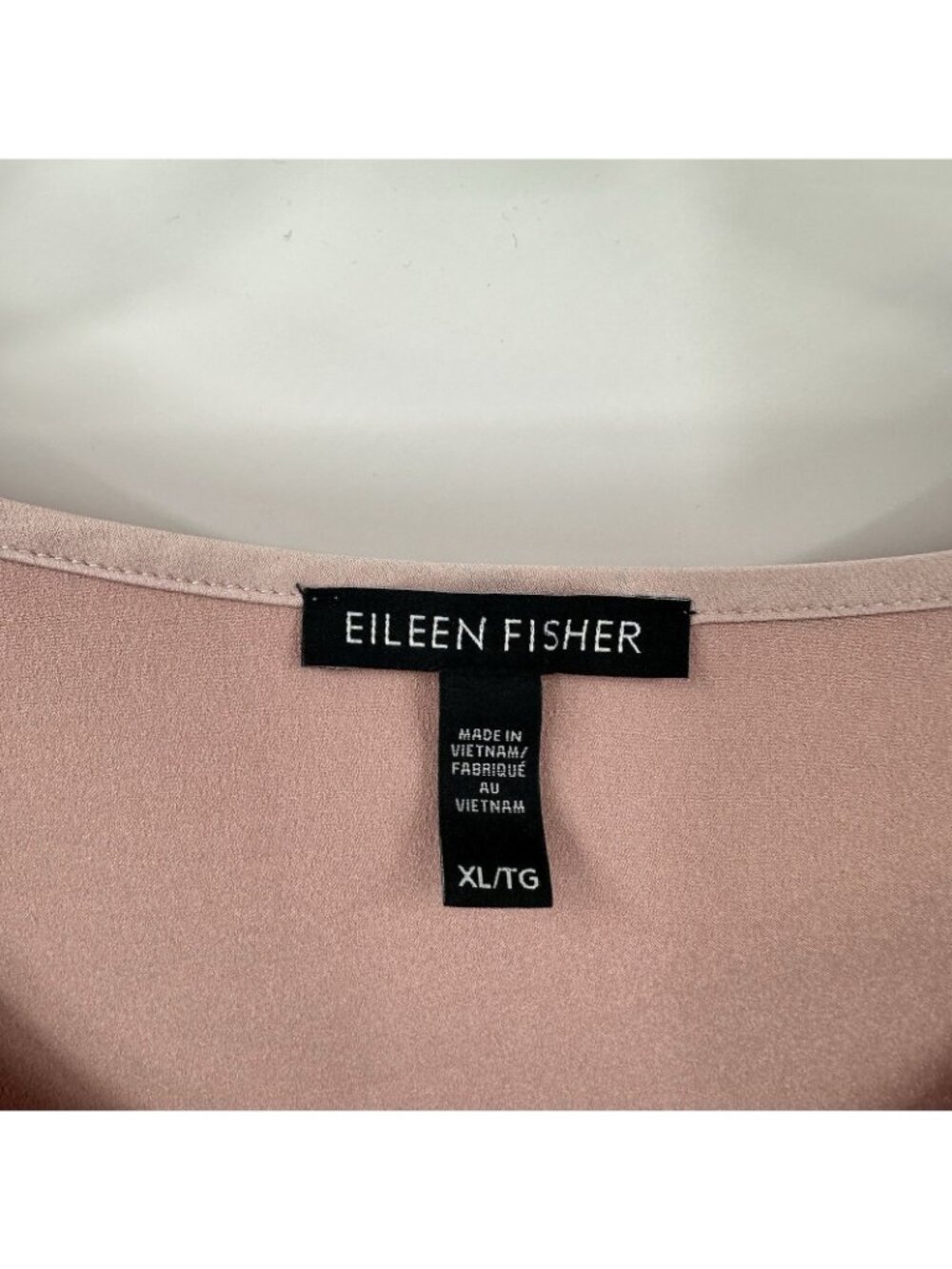 EILEEN FISHER t shirt tee short sleeve satin pink XL lightweight casual summer - Picture 9 of 10
